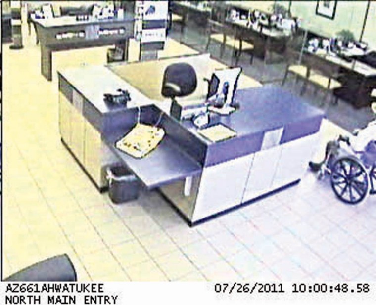 Wheelchair bank robbery